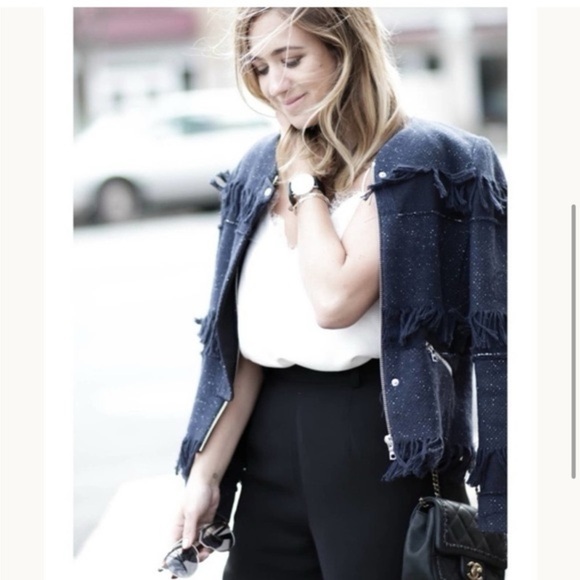 Sandro Paris Tweed Fringe Venice Jacket - Picture 3 of 12